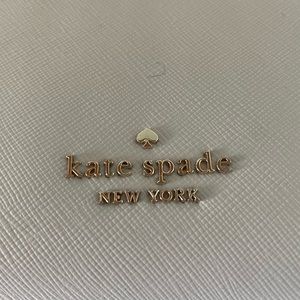 Kate Spade Perry Leather Shoulder Handbag. Quill Grey